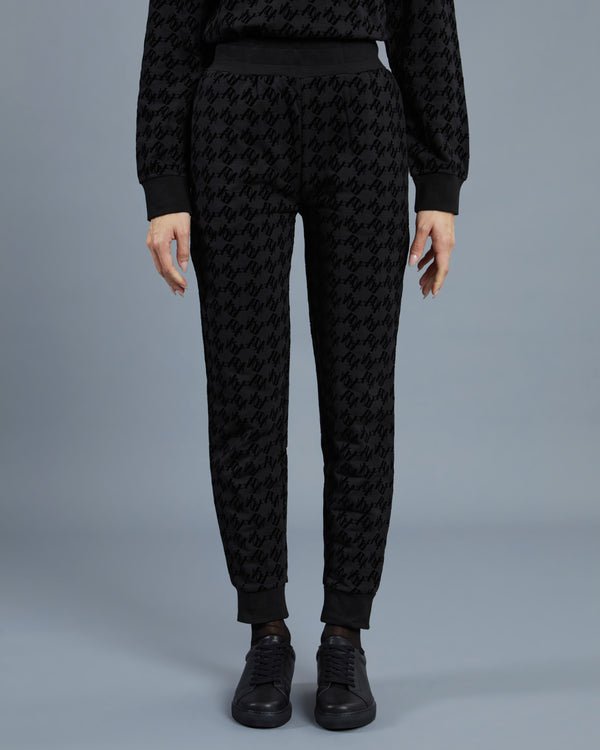 Alessandro Dell´acqua Flock Script Patterned Tracksuit Set Black