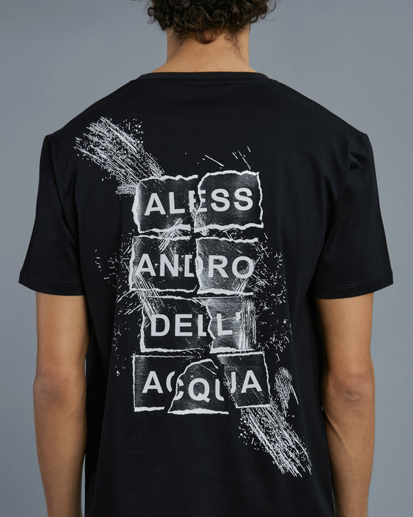 Alessandro Dell´acqua Graphic ADA Print T-Shirt Black
