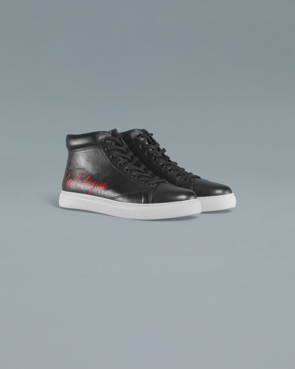 Alessandro Dell´acqua Hi-Cut Branding To Side Sneakers Black