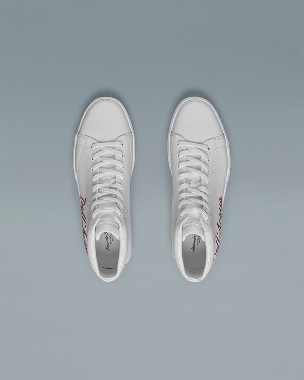 Alessandro Dell´acqua Hi-Cut Branding To Side Sneakers White