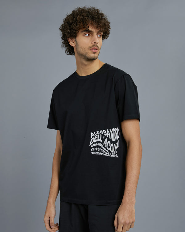 Alessandro Dell´acqua Illusion ADA Print T-Shirt Black