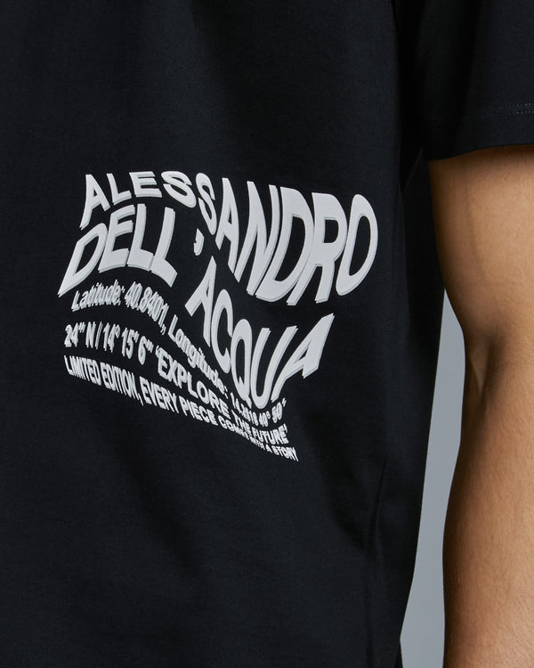 Alessandro Dell´acqua Illusion ADA Print T-Shirt Black