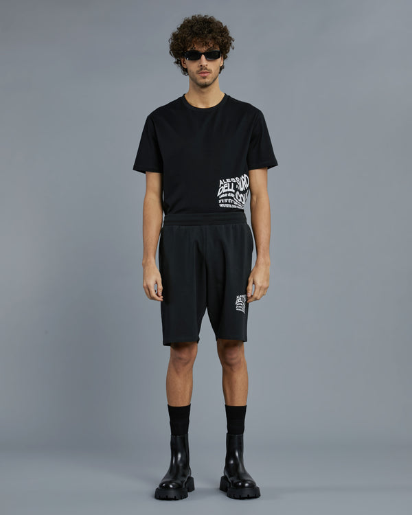alessandro dell´acqua Illusion ADA Print Track Shorts Black