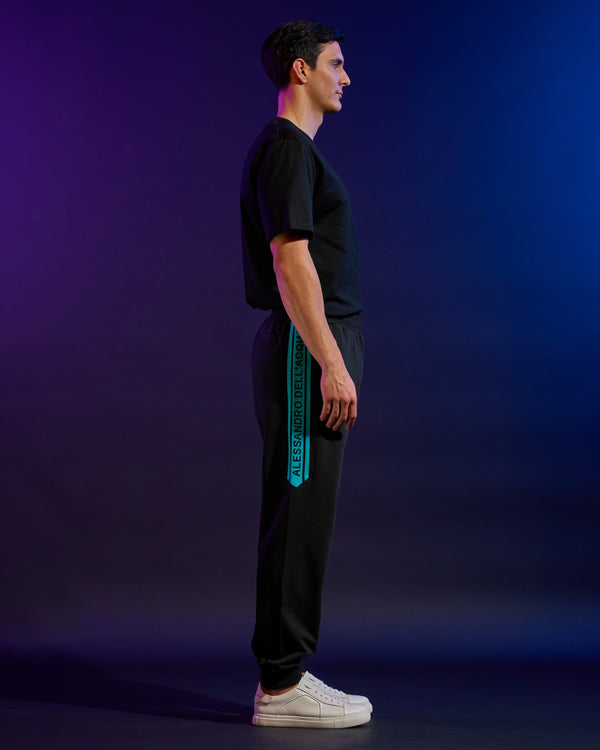 Alessandro Dell´acqua Jacquard ADA Print Track Pants Black