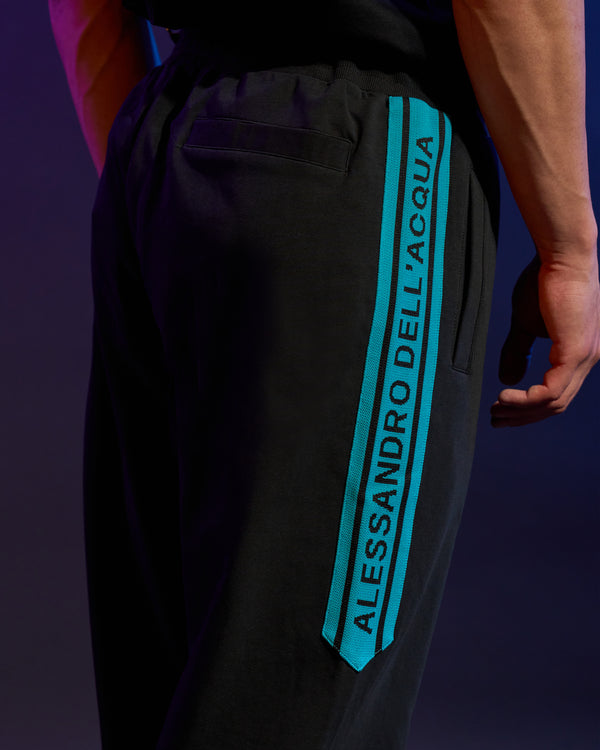 Alessandro Dell´acqua Jacquard ADA Print Track Pants Black