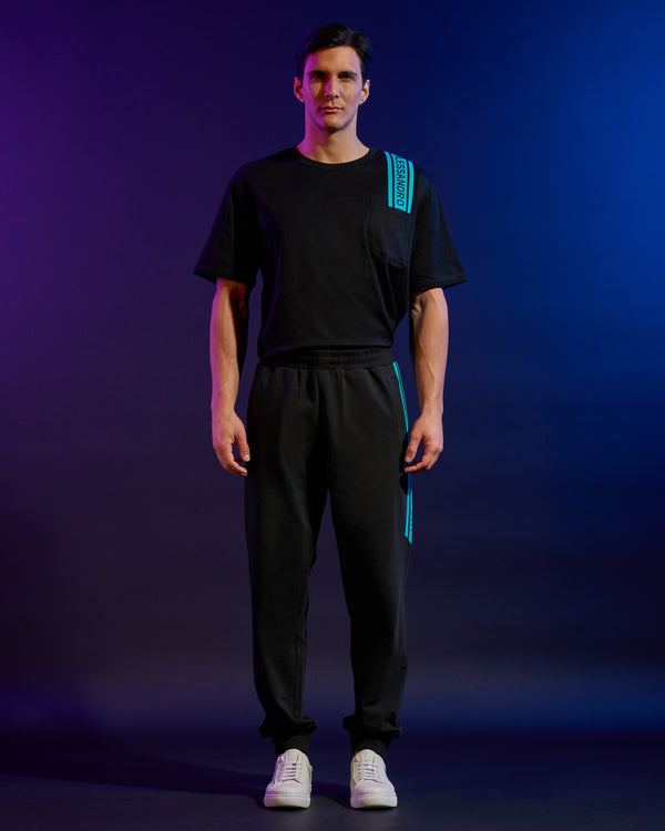 alessandro dell´acqua Jacquard ADA Print Track Pants Black