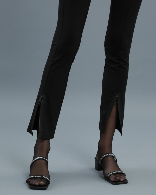 Alessandro Dell´acqua Logo Band Zipped Leggings Black