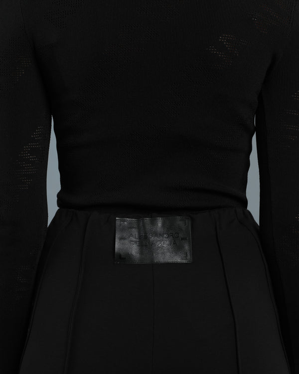 Alessandro Dell´acqua Logo Patch Panelled Leggings Black