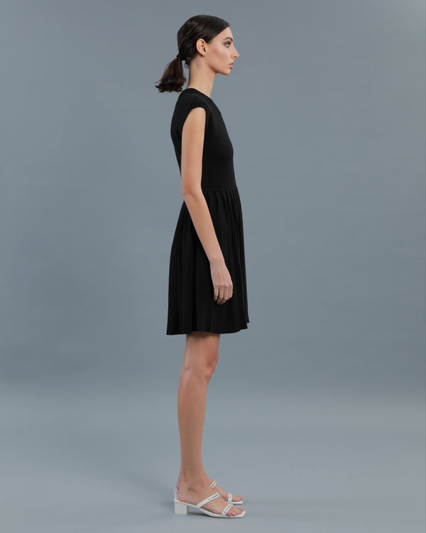 Alessandro Dell´acqua Logo Tape Knitted Dress Black