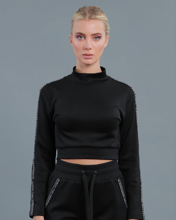 Alessandro Dell´acqua Logo Tape Tracksuit Set Black