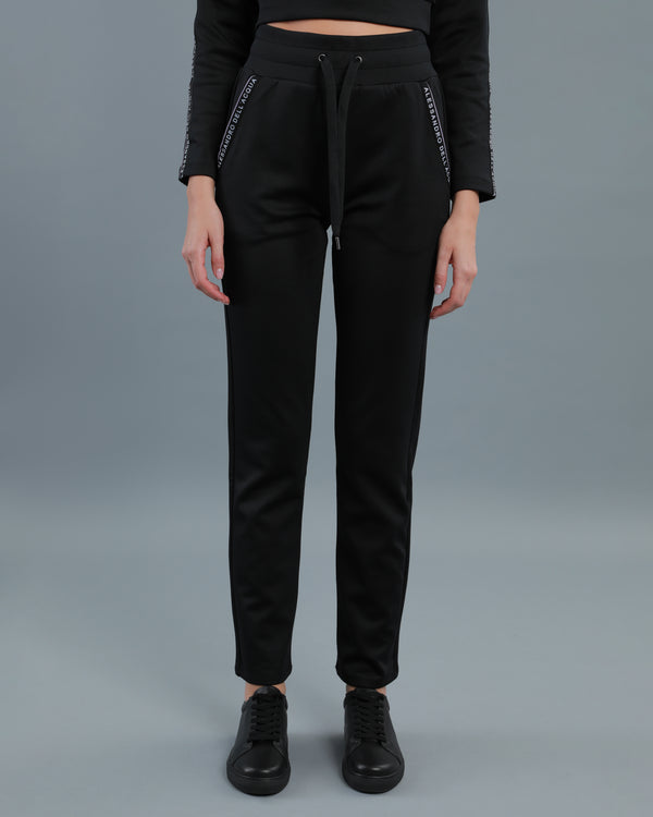 Alessandro Dell´acqua Logo Tape Tracksuit Set Black