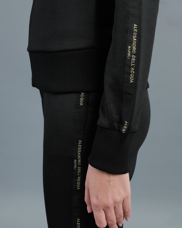 Alessandro Dell´acqua Logo Tape Tracksuit Set Black