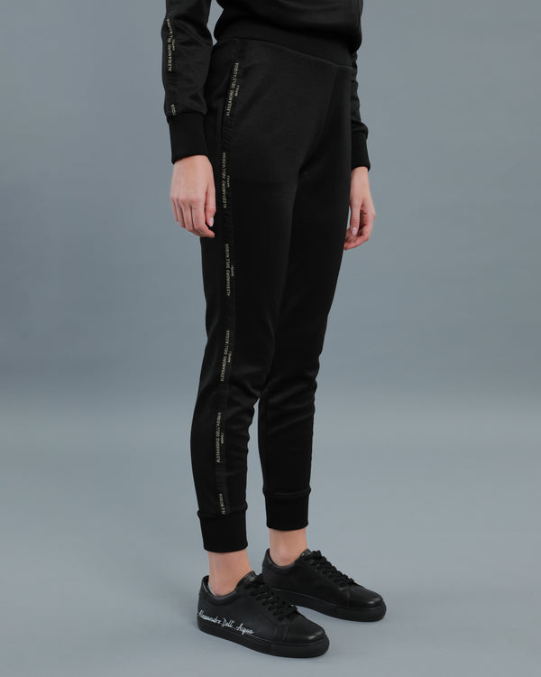 Alessandro Dell´acqua Logo Tape Tracksuit Set Black