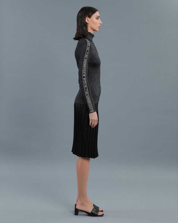 Alessandro Dell´acqua Lurex-blend Turtle Neck Top Black