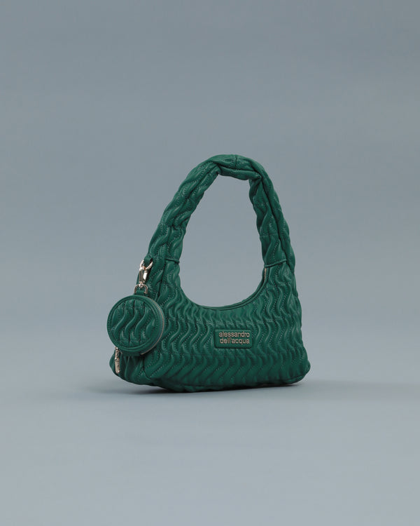Alessandro Dell´acqua Matelassé Shoulder Bag In Green