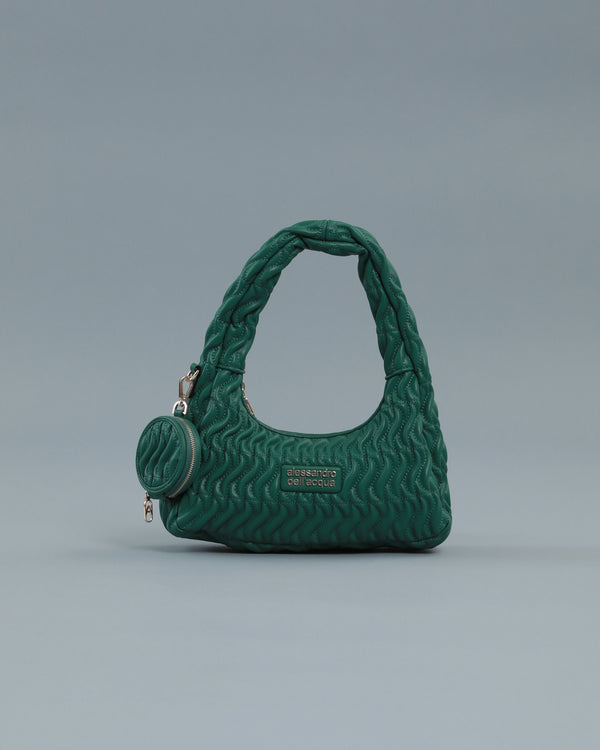 alessandro dell´acqua Matelassé Shoulder Bag in Green