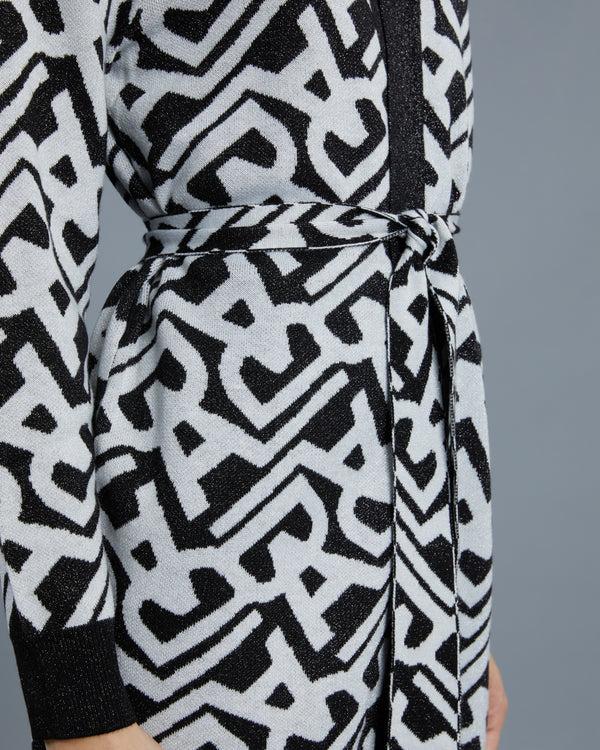 Alessandro Dell´acqua Metallic Patterned Cardigan Black