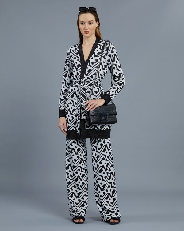 alessandro dell´acqua Metallic Patterned Cardigan Black