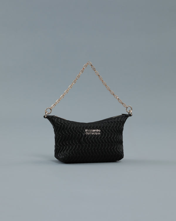 Alessandro Dell´acqua Mini Quilted Shoulder Bag In Black