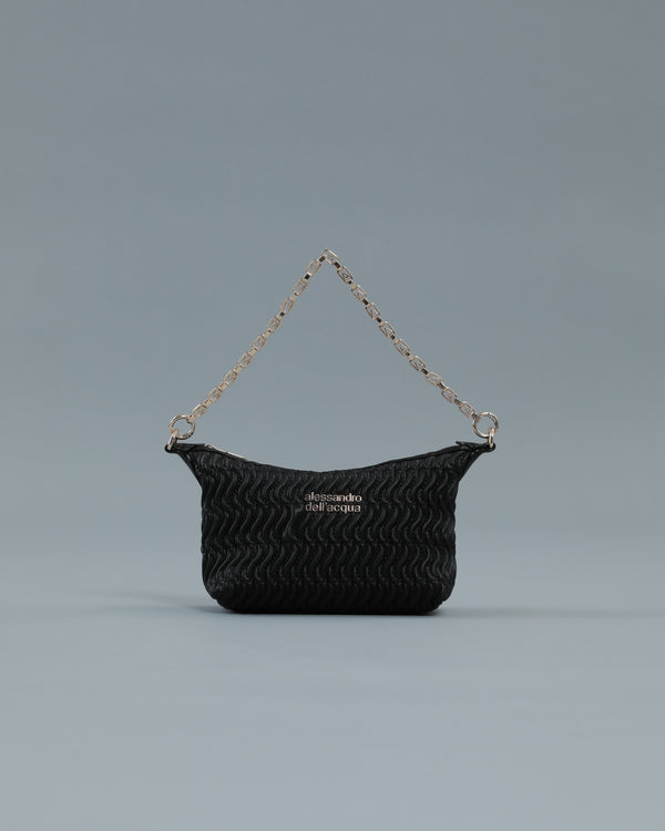 alessandro dell´acqua Mini Quilted Shoulder Bag in Black