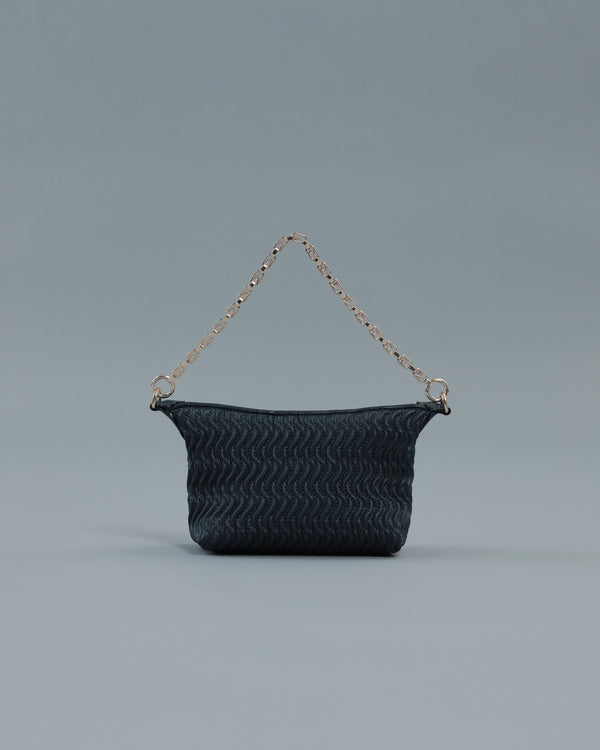Alessandro Dell´acqua Mini Quilted Shoulder Bag In Navy Blue