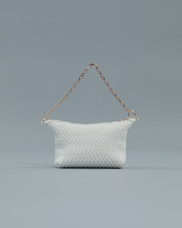 Alessandro Dell´acqua Mini Quilted Shoulder Bag In White