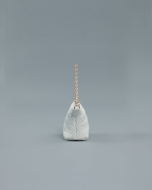 Alessandro Dell´acqua Mini Quilted Shoulder Bag In White