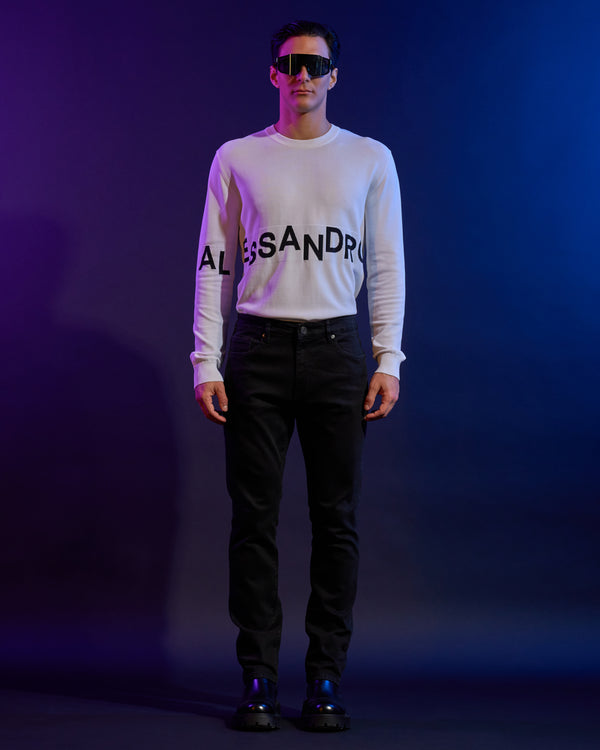 alessandro dell´acqua Monochrome ADA Back Slim Fit Jeans Black