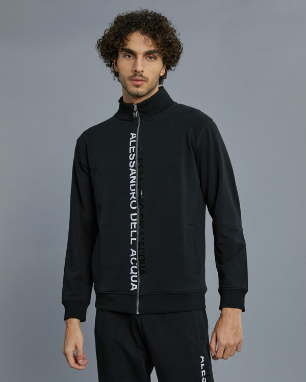 Alessandro Dell´acqua Monochrome ADA Print Track Jacket Black