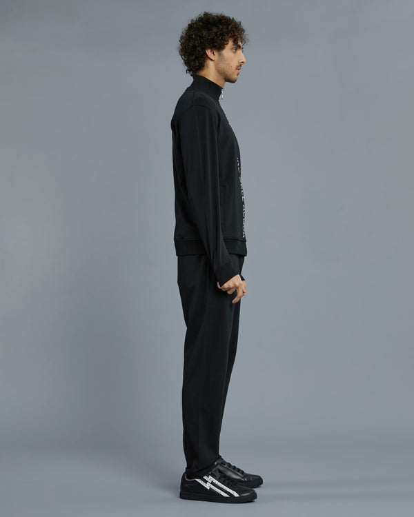 Alessandro Dell´acqua Monochrome ADA Print Track Jacket Black