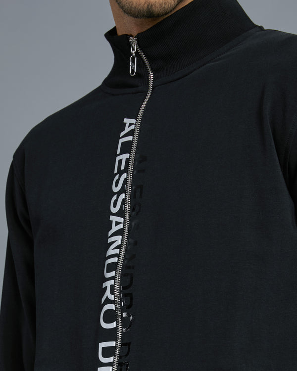 Alessandro Dell´acqua Monochrome ADA Print Track Jacket Black