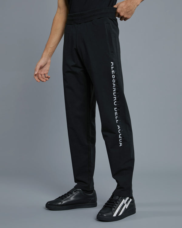 Alessandro Dell´acqua Monochrome ADA Print Track Pants Black