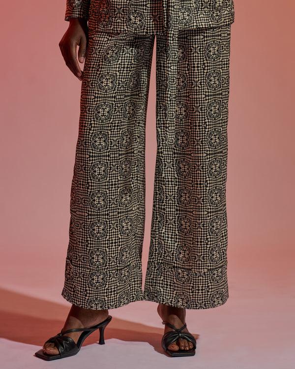 Alessandro Dell´acqua Monochrome Patterned Flared Trousers Multi