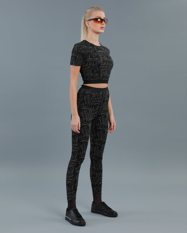 alessandro dell´acqua Monogram Printed T-Shirt Black