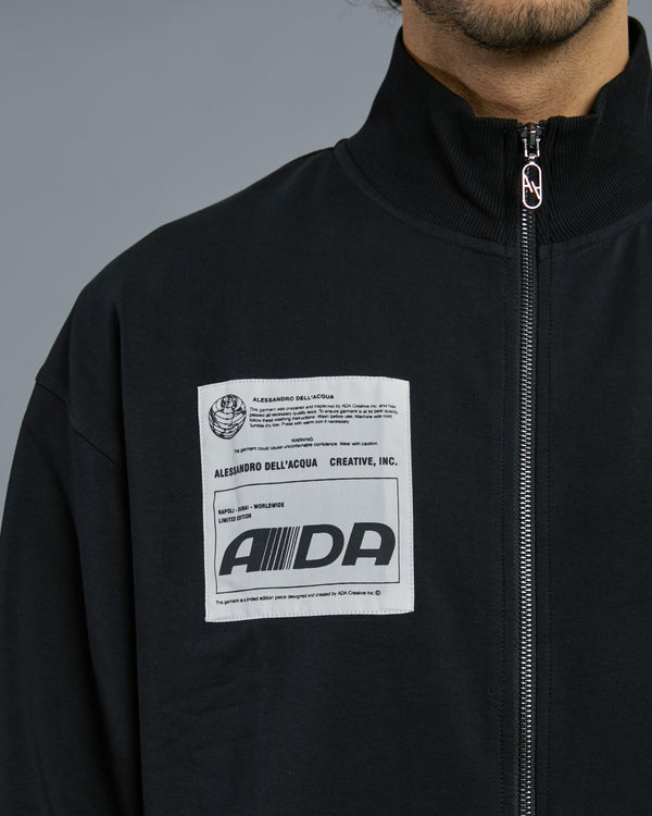 Alessandro Dell´acqua Patched Chest Track Jacket Black