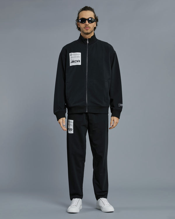 alessandro dell´acqua Patched Chest Track Jacket Black