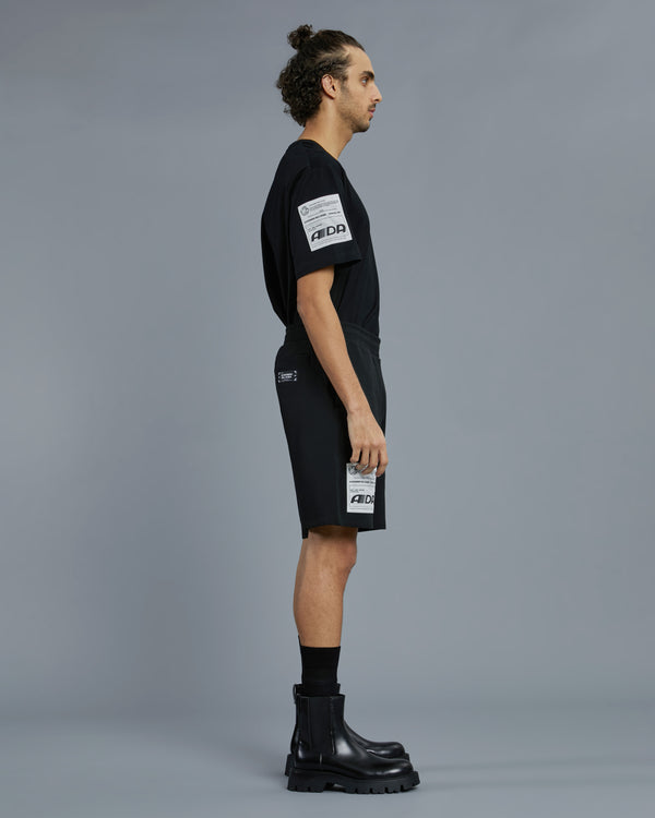 Alessandro Dell´acqua Patched Side Track Shorts Black