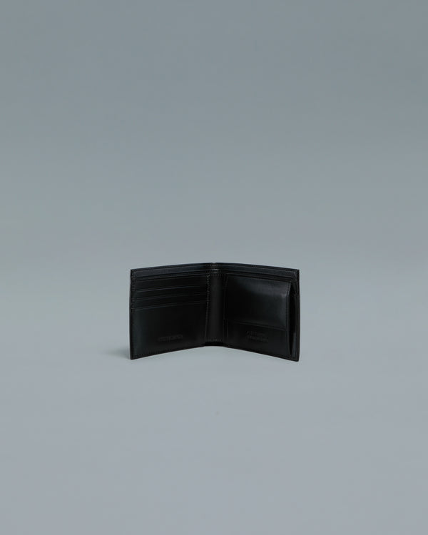 Alessandro Dell´acqua Perforated Bifold Wallet - Three Slots Black
