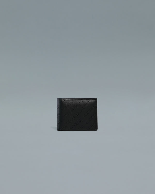 alessandro dell´acqua Perforated Bifold Wallet - Three Slots Black