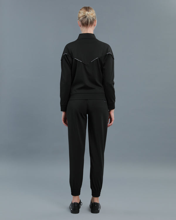 Alessandro Dell´acqua Piped Jersey Tracksuit Set Black