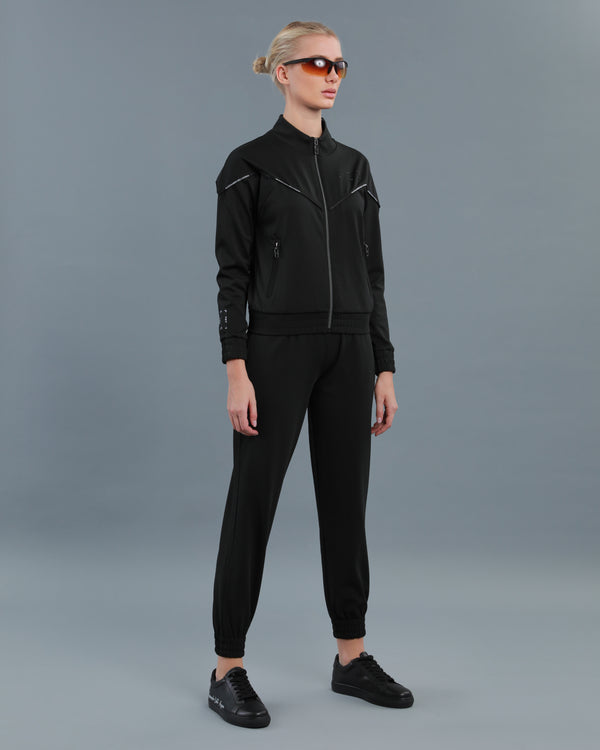alessandro dell´acqua Piped Jersey Tracksuit Set Black