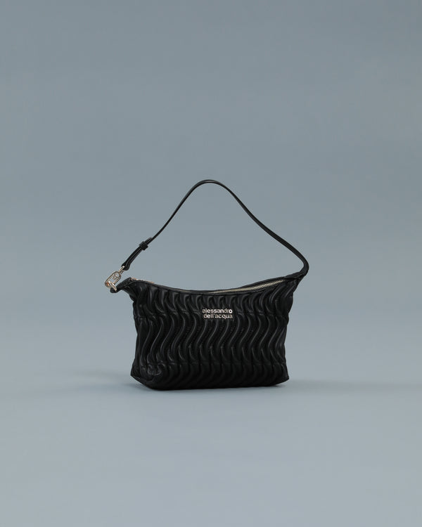 Alessandro Dell´acqua Quilted Shoulder Bag In Black