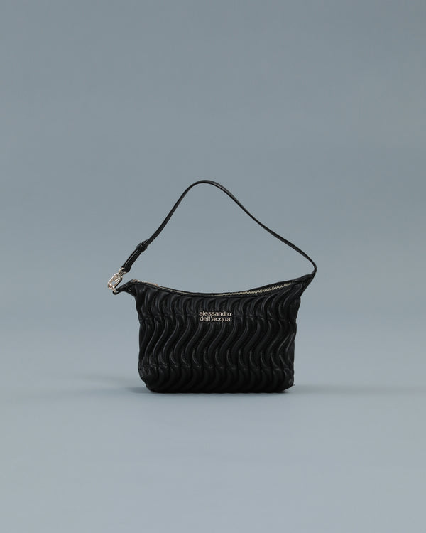alessandro dell´acqua Quilted Shoulder Bag in Black