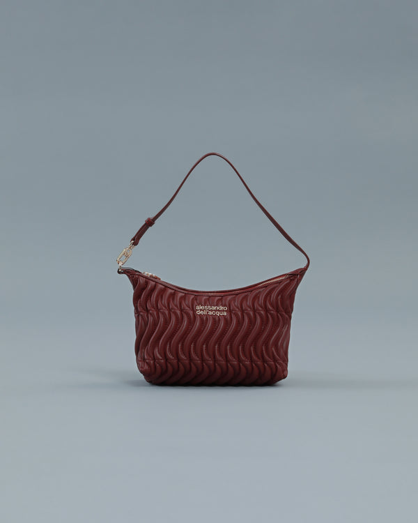 alessandro dell´acqua Quilted Shoulder Bag in Maroon