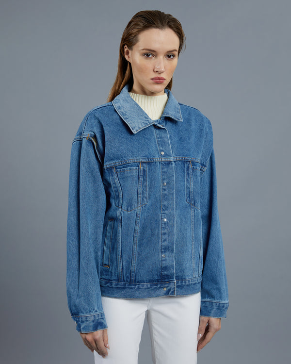 Alessandro Dell´acqua Reversible Denim Jacket Mid Blue