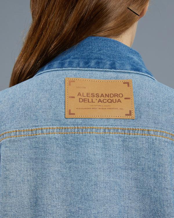 Alessandro Dell´acqua Reversible Denim Jacket Mid Blue