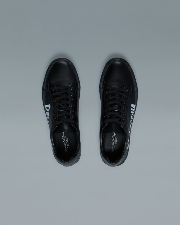 Alessandro Dell´acqua Script ADA Print Sneakers Black