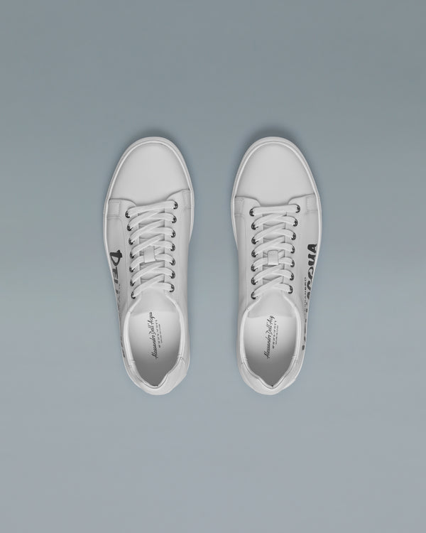 Alessandro Dell´acqua Script ADA Print Sneakers White