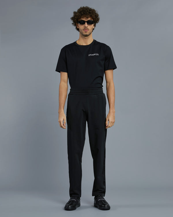 alessandro dell´acqua Side Brand Taped Track Pants Black