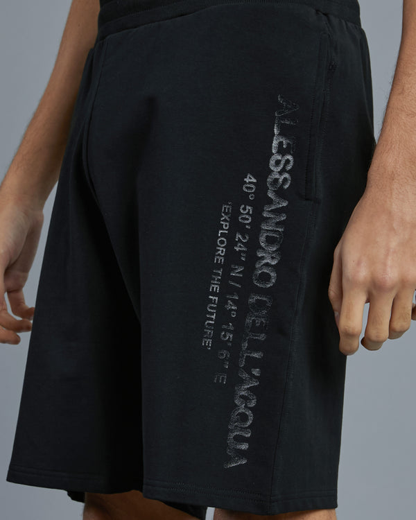 Alessandro Dell´acqua Solid Tone Track Shorts Black